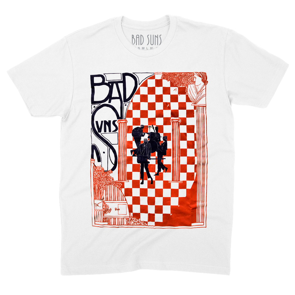 CHECKER TEE, White