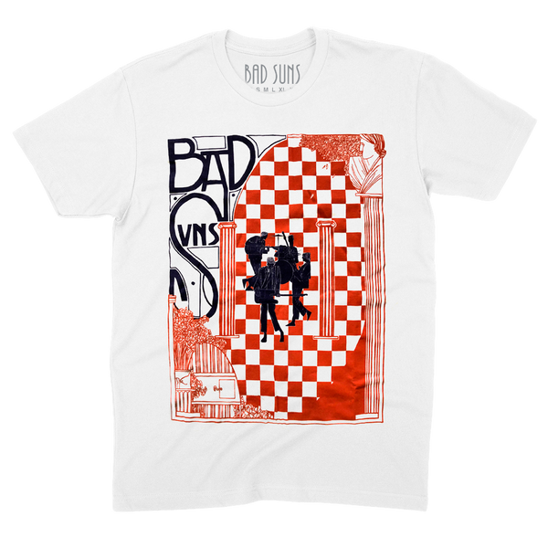 CHECKER TEE, White | Shirts | Bad Suns